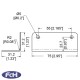4 Hole L Bracket - 31.2mm x 75mm - Pack of 4